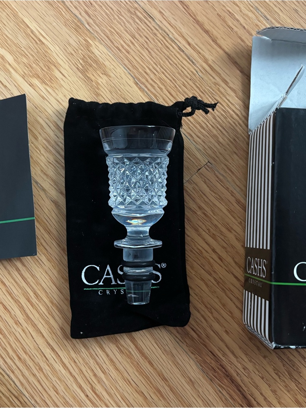 Cashs Cooper Lead Crystal Wine Bottle Stopper - NIB